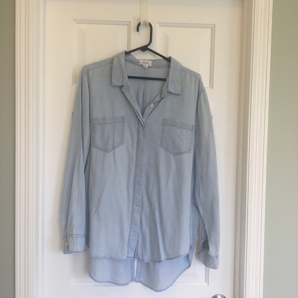 Flowy Chambray Button Down